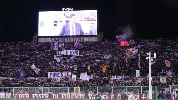 Tutto esaurito e coreografia, l'urlo del Franchi per Fiorentina-Juventus