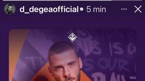 De Gea sui social dopo il rinnovo esulta: "Forza Viola"