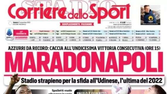 RASSEGNA STAMPA, Le prime pagine dei giornali