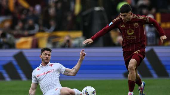 Roma-Fiorentina 1-0, al 46' Fagioli entra al posto di Gosens, Ndour va sulla fascia