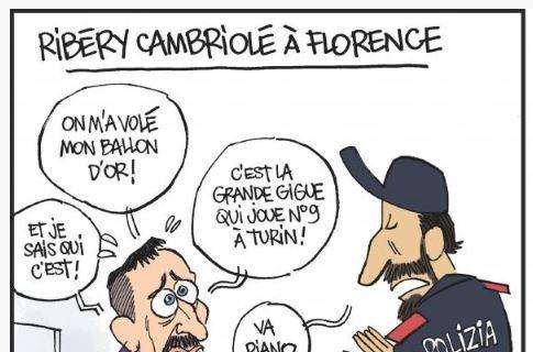 L'EQUIPE, Dedica la vignetta a Franck Ribery e il furto