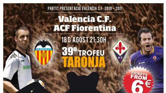 Locandina dell&#039;amichevole Valencia-Fiorentina