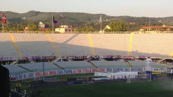 FOTO FV, Striscioni per Pampa e Tanturli al Franchi