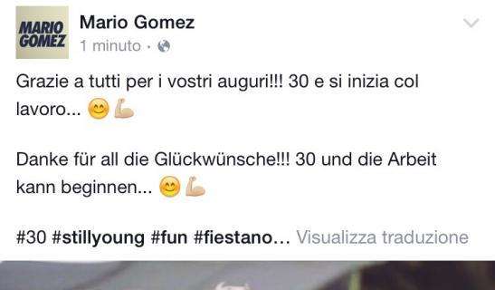 GOMEZ, Grazie per gli auguri. E adesso si lavora...