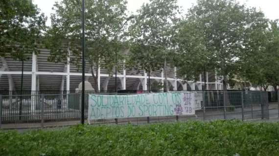 FOTO FV, Striscione per i tifosi dello Sporting