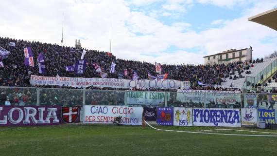 FRANCHI, Lo striscione della Curva per Ciccio del Fiorenza