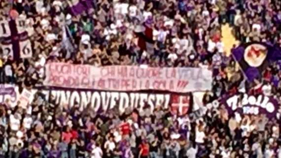 FOTO FV, Striscione della Fiesole alla squadra