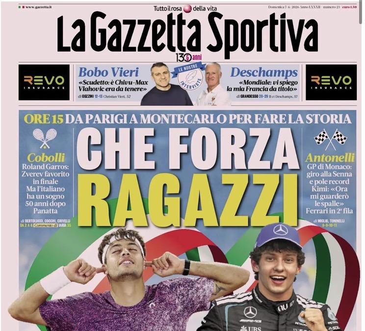 Rassegna stampa, le prime pagine dei quotidiani sportivi in edicola