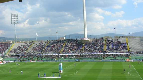 FIORENTINA-CAGLIARI, Pioggia sul Franchi