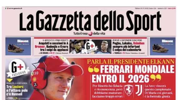 RASSEGNA STAMPA, Le prime pagine dei quotidiani