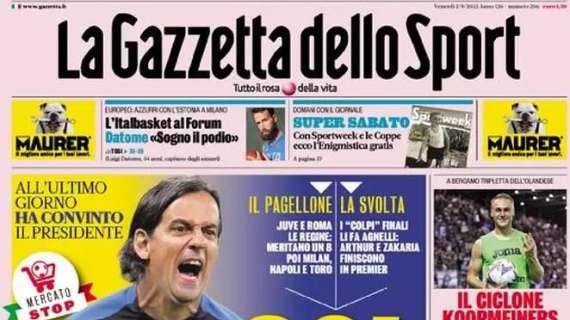 RASSEGNA STAMPA, Le prime pagine dei giornali