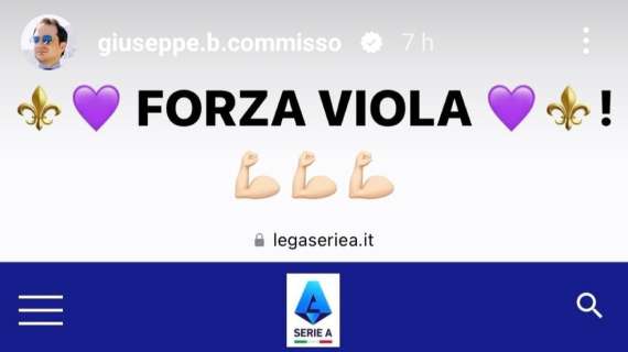 J. COMMISSO, Festeggia anche lui su IG: "Forza viola!"