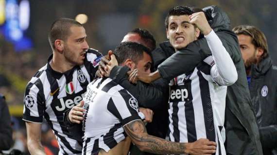 CHAMPIONS, La Juve vince 3-0 a Dortmund