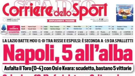 RASSEGNA STAMPA, Le prime pagine dei quotidiani