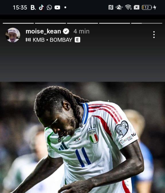 Kean rassicura tutti su Instagram: "Tornerò molto presto, forza azzurri"
