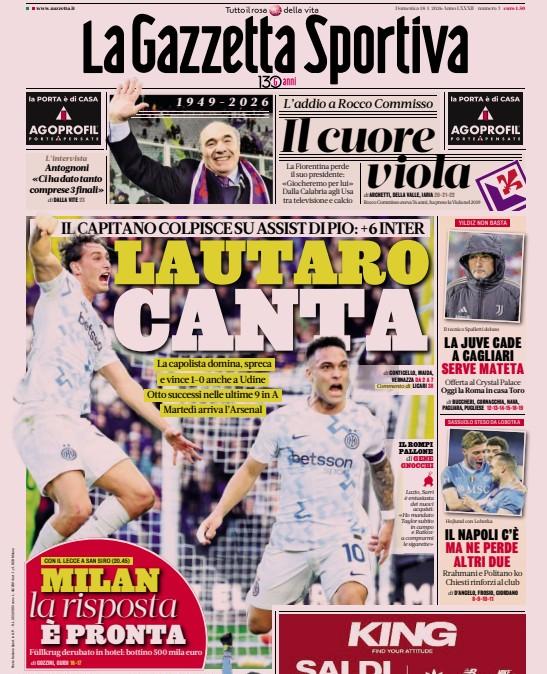 Rassegna stampa, ecco le prime pagine dei quotidiani sportivi