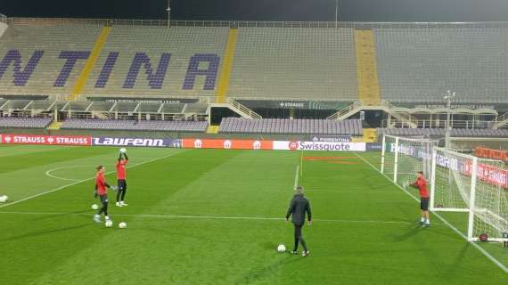 FOTO-VIDEO FV, In campo il Genk: la rifinitura al Franchi