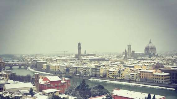 ACF, Celebra la città innevata: "Viva Fiorenza"