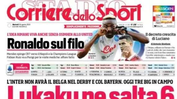 RASSEGNA STAMPA, Le prime pagine dei giornali