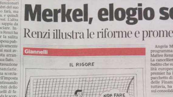 RENZI-MERKEL, E Gomez finisce in prima pagina