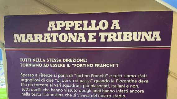 CURVA FIESOLE, Appello a Maratona e Tribuna: "Uniti"