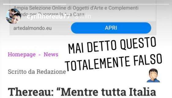 THEREAU, Smentita a La Provence: "Mai detto che..."