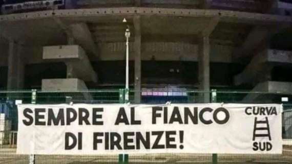 TIFOSI, Striscione Verona: "Sempre al fianco di Firenze"