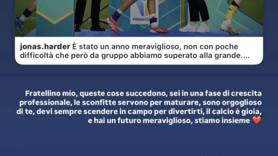 Dodo, il messaggio per Harder dopo la finale persa: "Orgoglioso di te. Stiamo insieme"