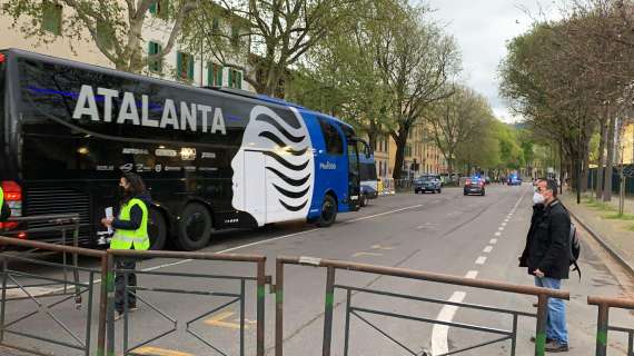FOTO-VIDEO FV, Il bus dell'Atalanta al Franchi