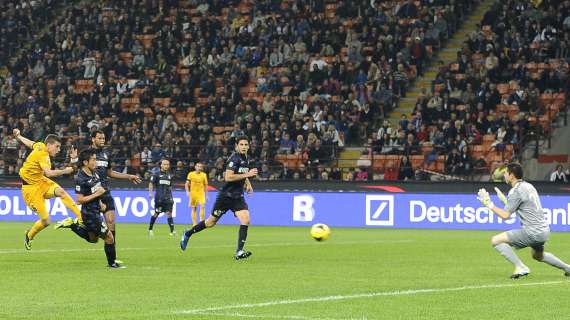 INTER-VERONA, Il primo tempo finisce 3-1