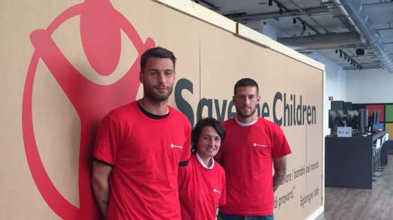 FOTO FV, Sportiello e Biraghi a Save the Children