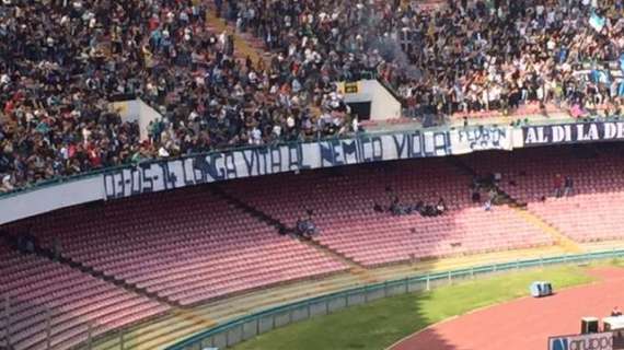 FOTO FV, Napoli ringrazia il tifo viola per finale