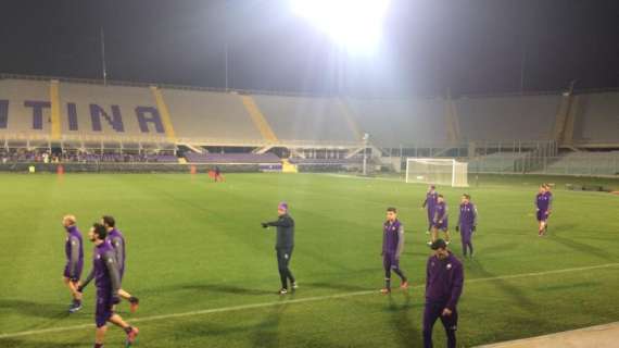 FRANCHI, Allenamento finito e lancio di palloni