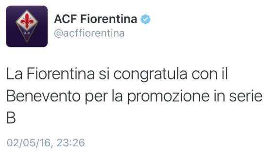 FOTO, ACF ed un insolito tweet per il... Benevento