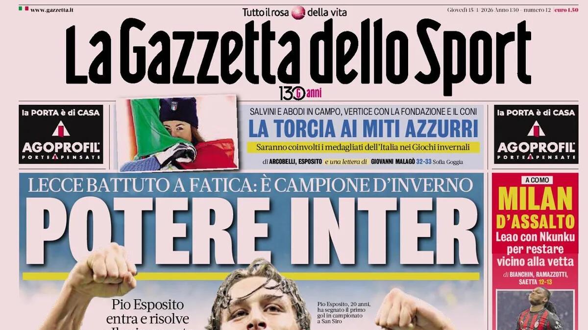 Rassegna stampa, ecco le prime pagine dei quotidiani sportivi 