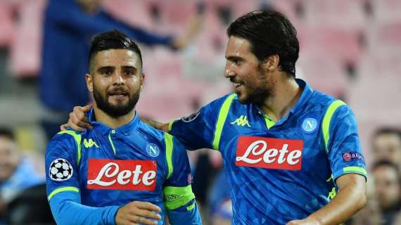 NAPOLI-SASSUOLO, Formazioni ufficiali: Insigne out