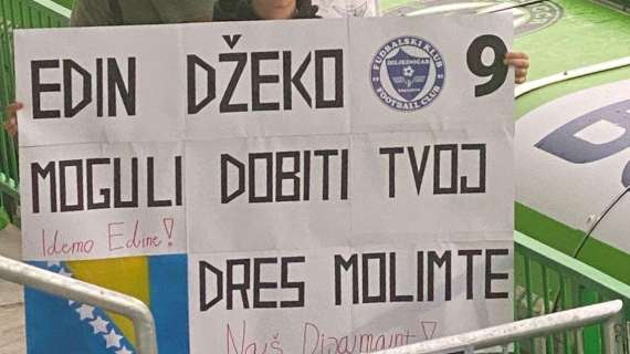 In attesa di Polissya-Fiorentina, tifosi bosniaci chiedono la maglia a Dzeko: la foto
