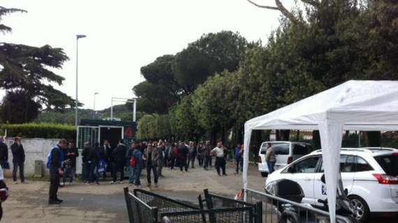 FOTO FV, Primi tifosi del Napoli in zona trib. Tevere