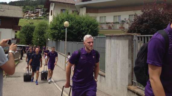 FOTO-VIDEO FV, L'ARRIVO DELLA FIORENTINA A MOENA