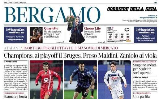 "Preso Maldini, Zaniolo in viola". L'apertura del Corriere di Bergamo conferma le trattative