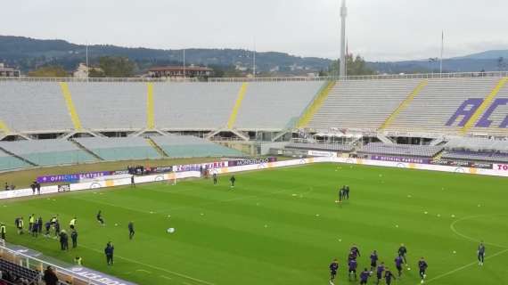 FOTO FV, Il riscaldamento delle due squadre