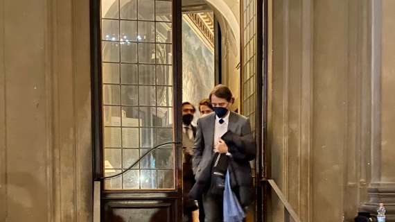 FOTO FV, Mancini e Gravina arrivati a Palazzo Vecchio