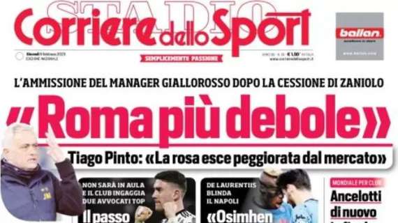 RASSEGNA STAMPA, Le prime pagine dei quotidiani