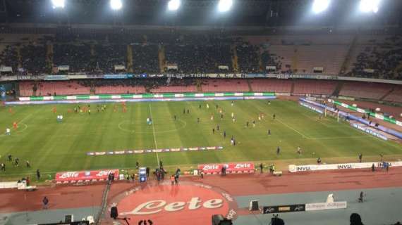 FOTO FV, Viola e Napoli in campo per riscaldamento