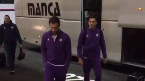 FOTO, La Fiorentina arriva alla Sardegna Arena 