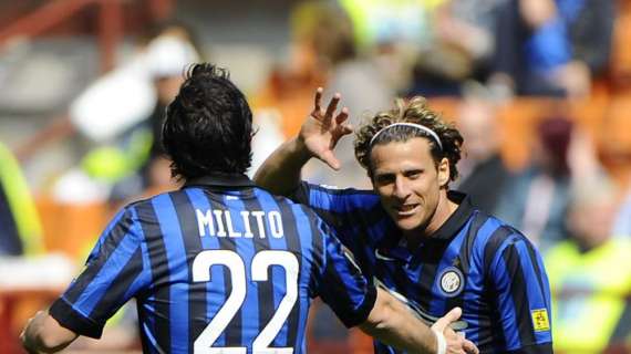 QUI INTER, Tridente con Zarate, Forlan e Milito