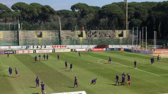 FOTO FV, Il riscaldamento di Juventus e Fiorentina