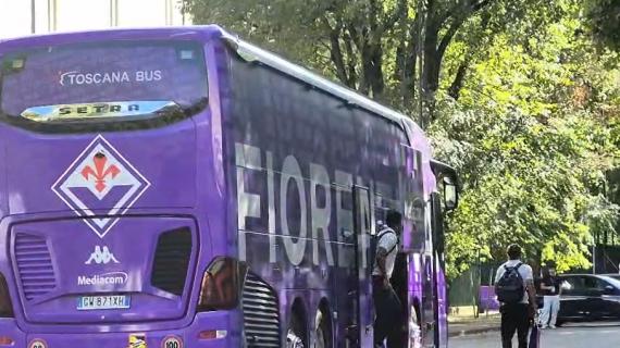 La Fiorentina è arrivata al Franchi: le immagini con gli applausi per i viola