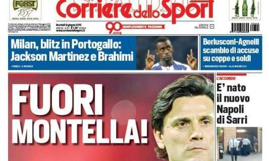 FOTO, I giornali di oggi su Montella e il futuro viola