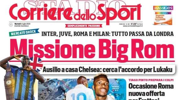 RASSEGNA STAMPA, Le prime pagine dei quotidiani